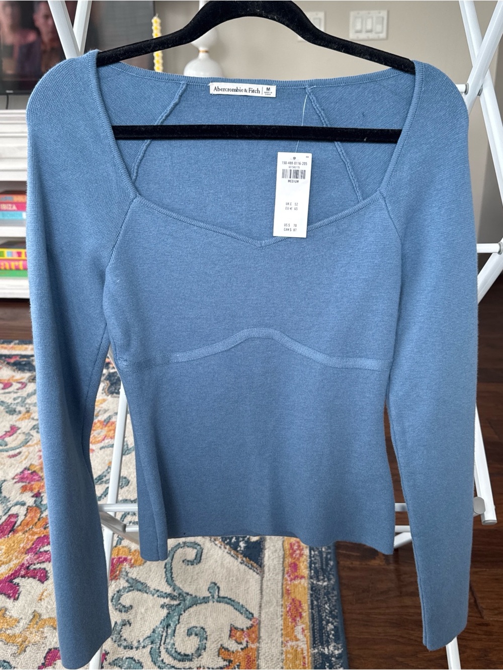 NWT Abercrombie & Fitch Dusty Blue Top